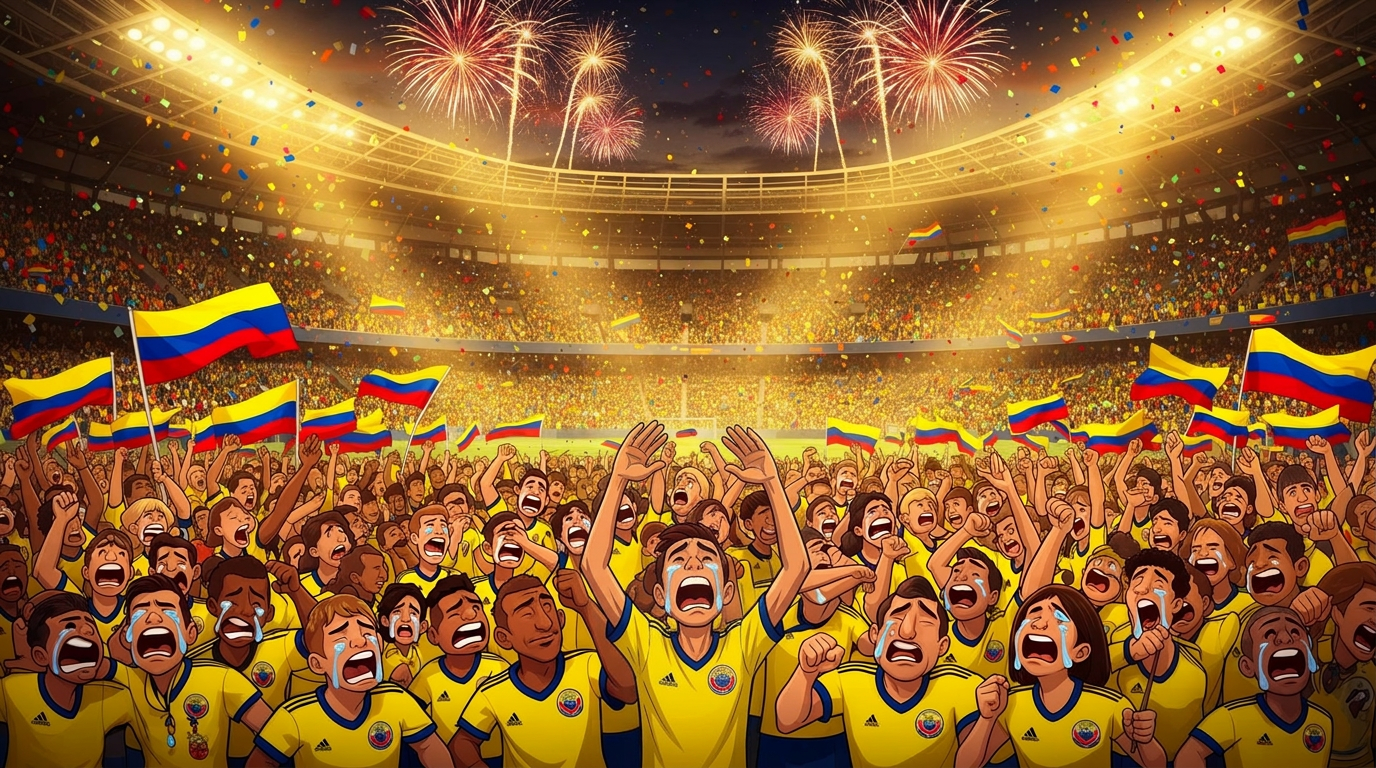Celebración mundialista de Colombia